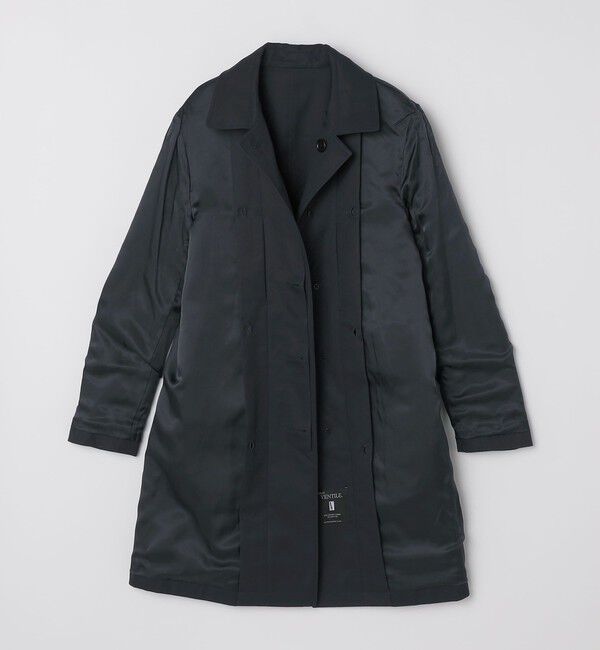 SHIPS: VENTILE(R) コットン ネイビー ステンカラー コート（SHIPS