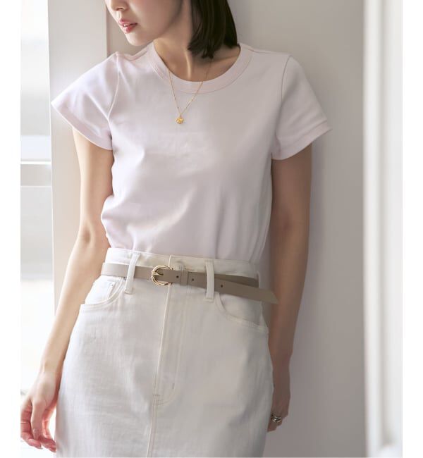 NOBLE「《追加・WEB限定カラー》スビンコットンスムースコンパクトTシャツ」|Tシャツ・カットソー|