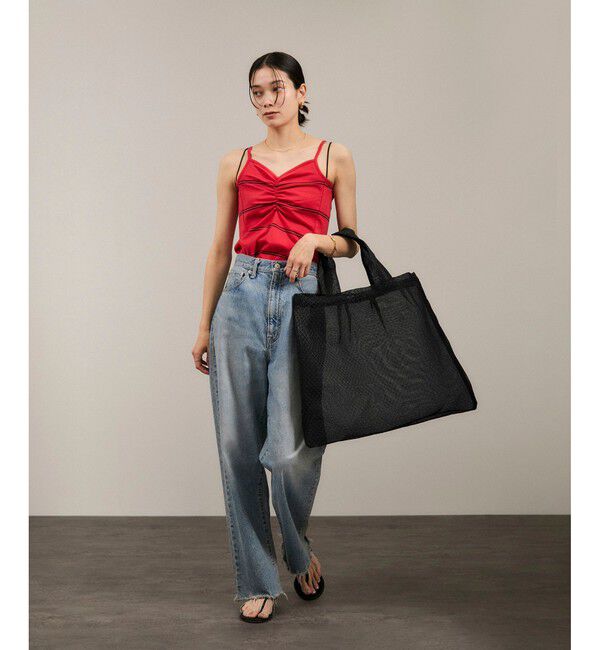 SALON adam et rope'「【Diminutivo（ディミヌティーボ）】メッシュトートバッグ ソリッド大」|トートバッグ|