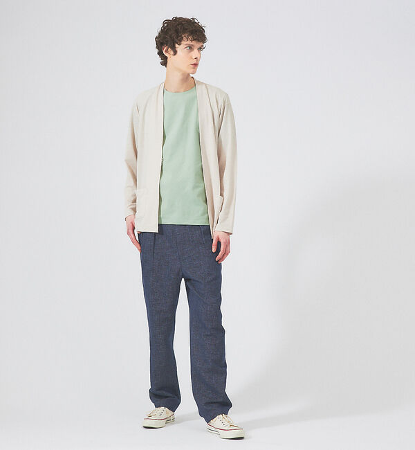 ABAHOUSE「【ノンストレス】定番 / COTTON LYCRA 圧着 クルーネック 半袖 T」|Tシャツ・カットソー|