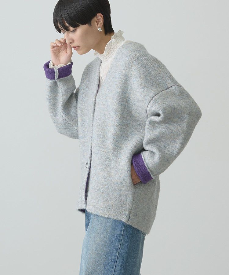 AMERICAN HOLIC「VネックWフェイスニットカーディガン【WEB限定カラー有り】」|カーディガン|