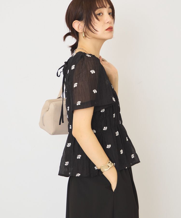 AMERICAN HOLIC「花柄刺繍シャーリングブラウス」|シャツ・ブラウス|
