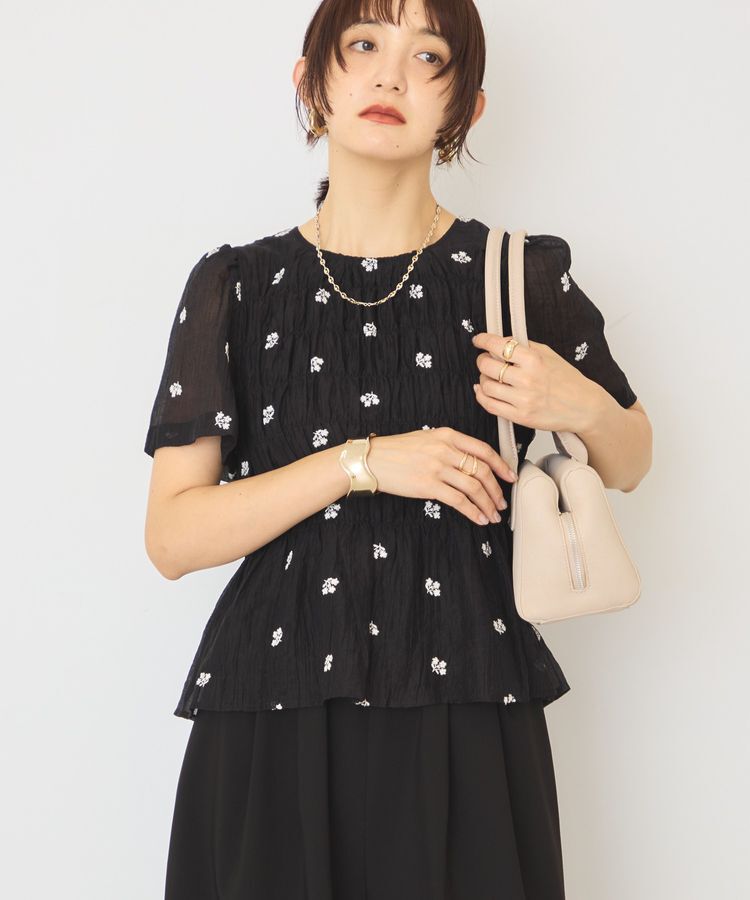 AMERICAN HOLIC「花柄刺繍シャーリングブラウス」|シャツ・ブラウス|