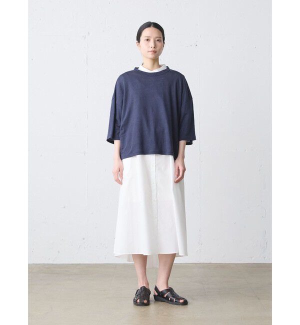 MidiUmi「MidiUmi ハーフスリーブAラインシャツワンピース」|ワンピース|