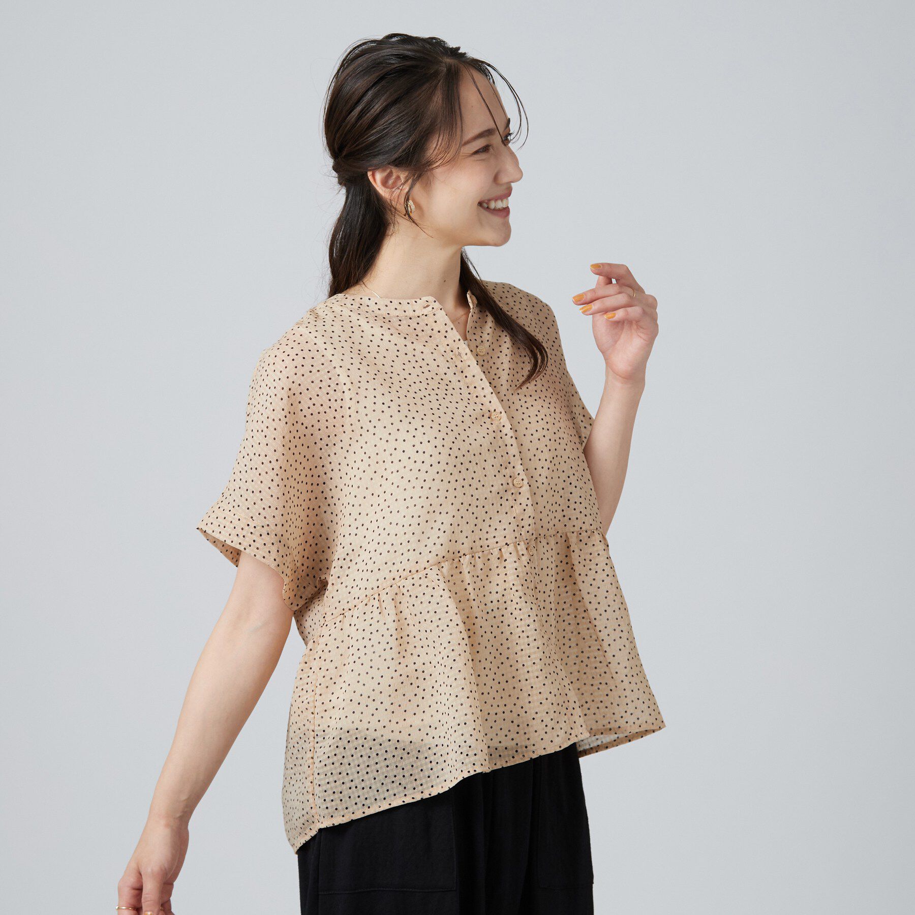 SHOO･LA･RUE「2WAYシアーペプラムブラウス」|シャツ・ブラウス|