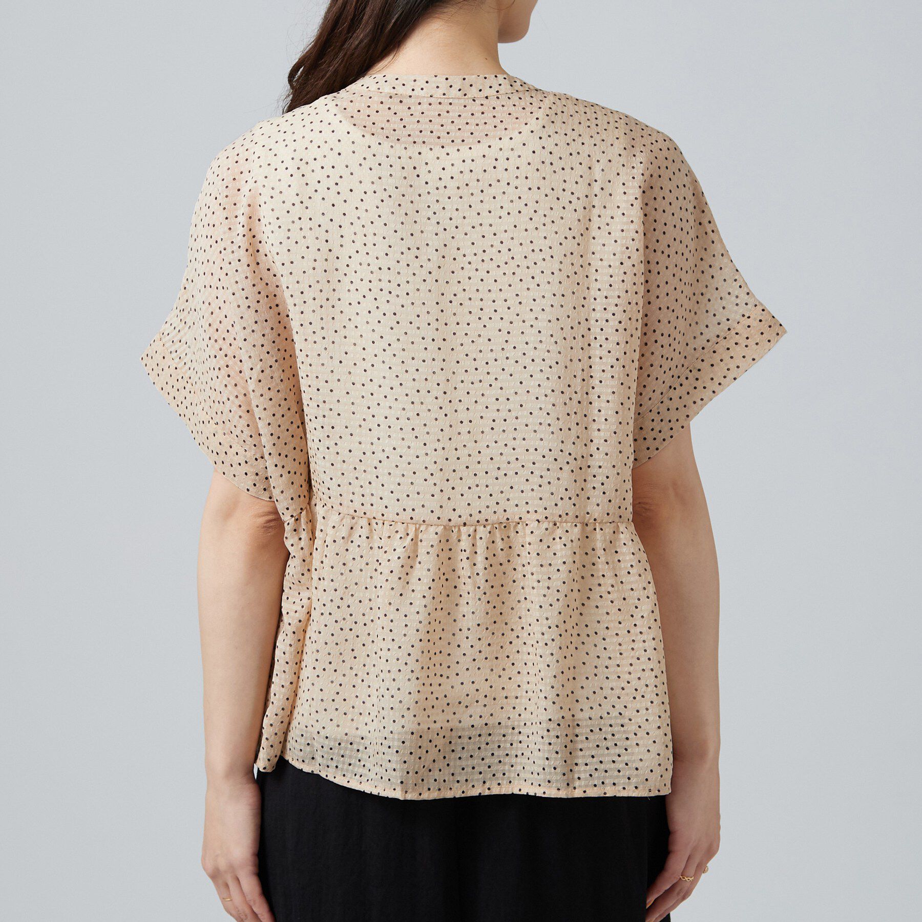 SHOO･LA･RUE「2WAYシアーペプラムブラウス」|シャツ・ブラウス|
