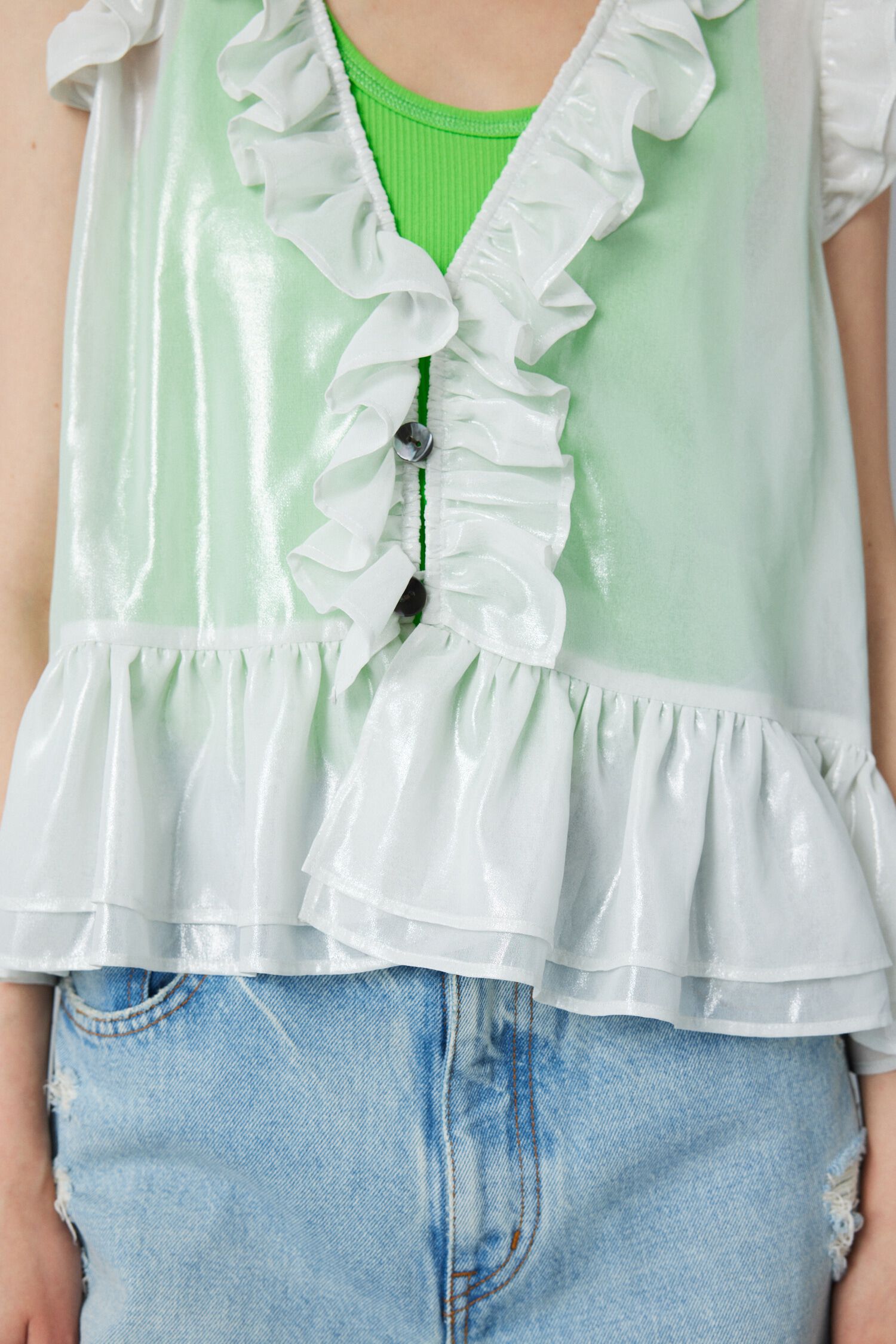 HeRIN.CYE「Many frill tops」|シャツ・ブラウス|