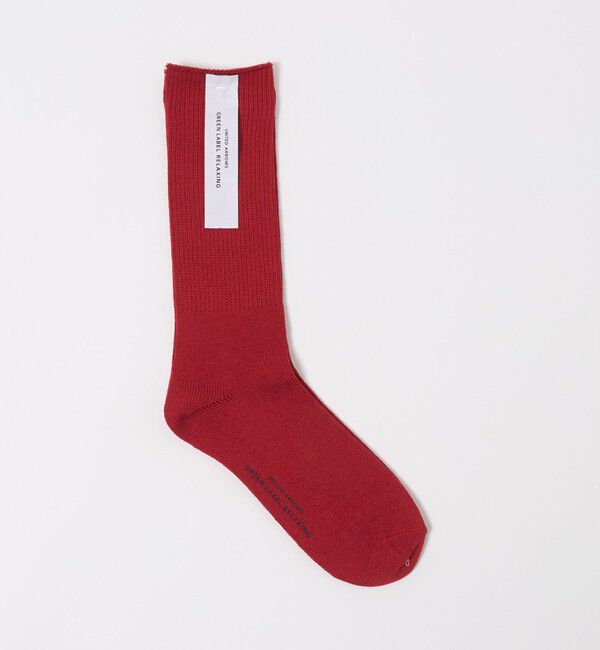UNITED ARROWS green label relaxing「GLR リブ シングルトップ ソックス」|ソックス|RED