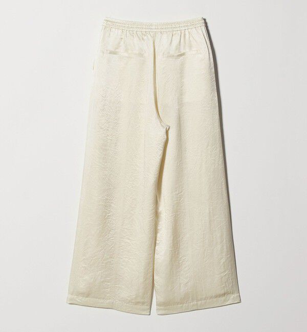 BEAUTY&YOUTH UNITED ARROWS「アセテートサテン ワイド イージーパンツ ウォッシャブル/オフホワイト」|その他|