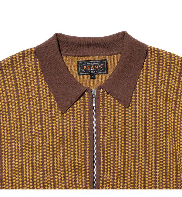 BEAMS PLUS「Half Zip Knit Polo」|ポロシャツ|