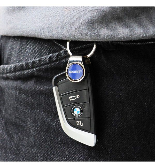bPr BEAMS「ANHM_SWIVEL_KEY」|キーケース|BLUE