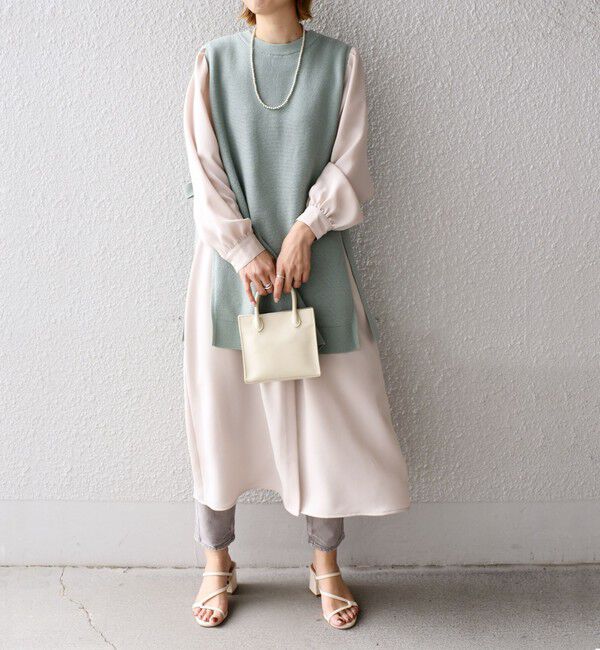 SHIPS for women「ニットコンビレイヤードワンピース」|ワンピース|