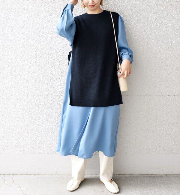 SHIPS for women「ニットコンビレイヤードワンピース」|ワンピース|