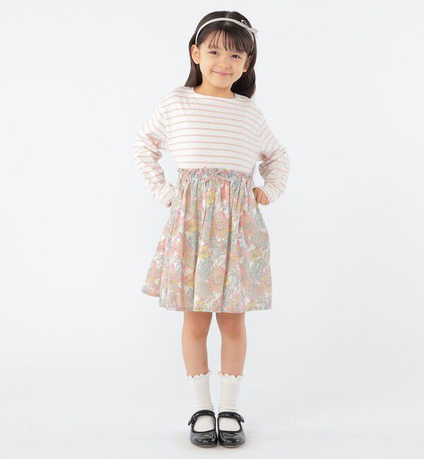 SHIPS KIDS「SHIPS KIDS:100～130cm / ボーダー 長袖 TEE」|Tシャツ・カットソー|