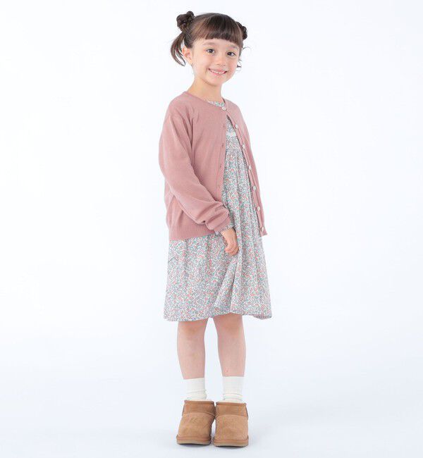 SHIPS KIDS「SHIPS KIDS:100～130cm / リバティ ボタン カーディガン」|カーディガン|