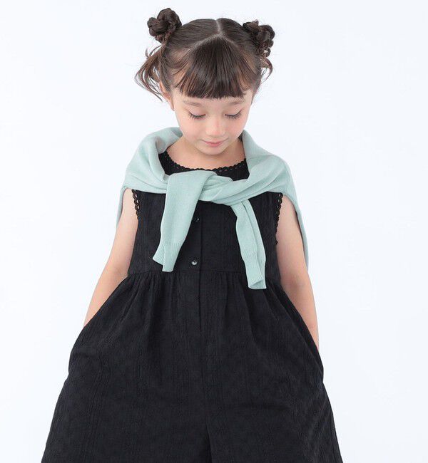 SHIPS KIDS「SHIPS KIDS:100～130cm / リバティ ボタン カーディガン」|カーディガン|ライトグリーン