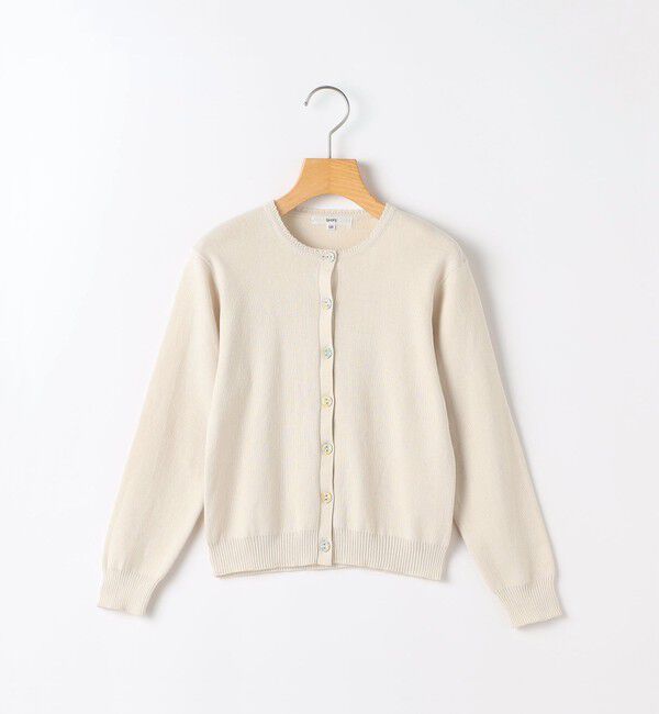 SHIPS KIDS「SHIPS KIDS:80～90cm / リバティ ボタン カーディガン」|カーディガン|ナチュラル