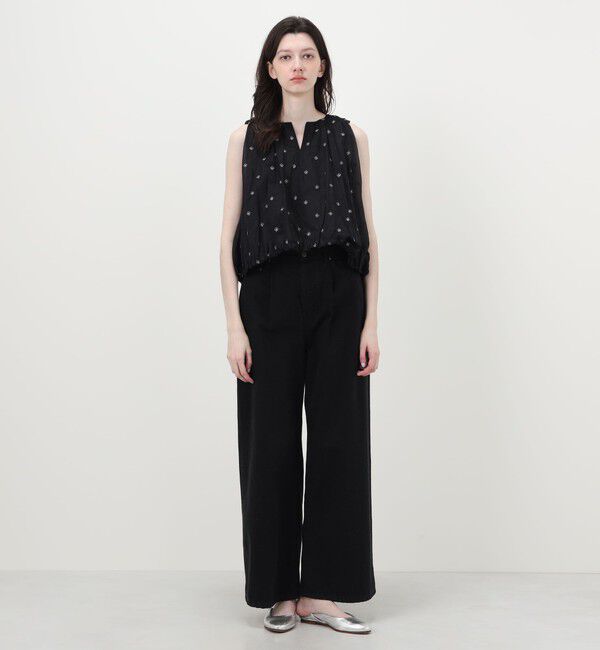 TOMORROWLAND BUYING WEAR「【別注】ne Quittez pas BLACK DOUBLE ORGANZA ノースリーブ トップス」|シャツ・ブラウス|