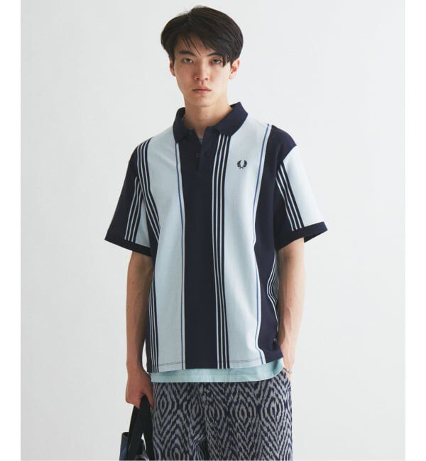 JOURNAL STANDARD「FRED PERRY / フレッドペリー 別注 ストライプ ピケ ポロシャツ」|ポロシャツ|