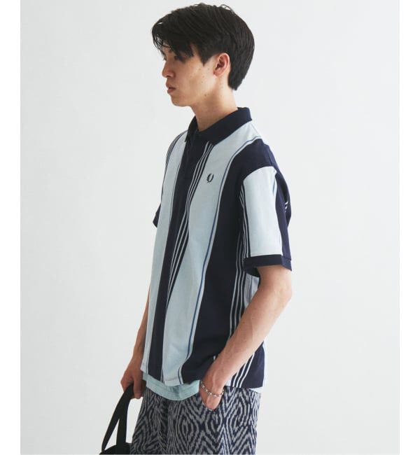 JOURNAL STANDARD「FRED PERRY / フレッドペリー 別注 ストライプ ピケ ポロシャツ」|ポロシャツ|