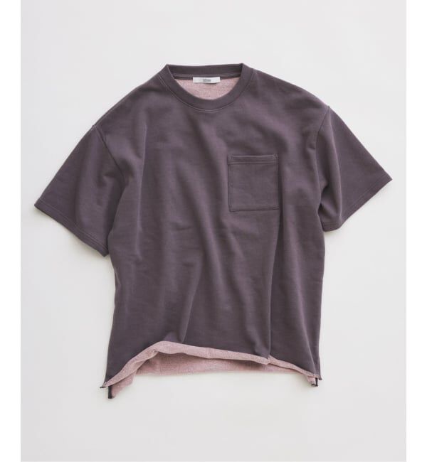 JOURNAL STANDARD relume「ミニ裏毛 コントラストカラー カットオフTシャツ」|Tシャツ・カットソー|ブラック B