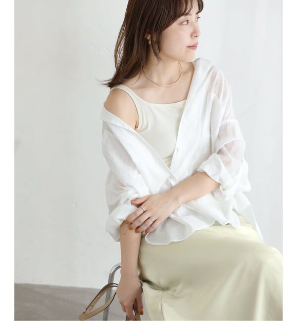  「【洗える】le / ル スクエアネック タンクトップ」|タンクトップ|