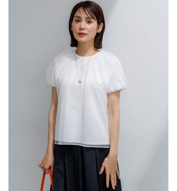 組曲「コットンポンチ チュールレイヤード カットソー」|Tシャツ・カットソー|ホワイト系