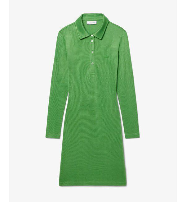 LACOSTE「サテンタッチ鹿の子地ポロドレス / ポロワンピース」|ワンピース|