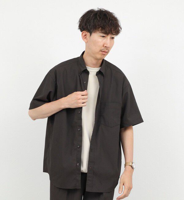 NOLLEY'S goodman「《一部セットアップ対応》DotAir ドットエアー半袖B.D. ボタンダウンシャツ 通気性/UVカット 26SS」|シャツ・ブラウス|
