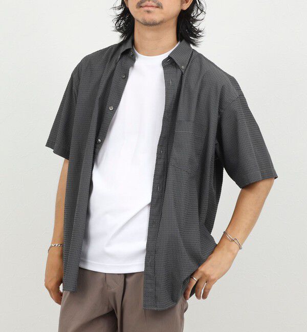 NOLLEY'S goodman「《一部セットアップ対応》DotAir ドットエアー半袖B.D. ボタンダウンシャツ 通気性/UVカット 26SS」|シャツ・ブラウス|