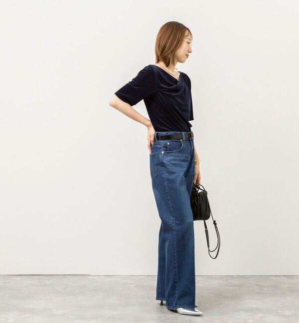 NOLLEY'S「《接触冷感》ウォッシャブルシアーベロア2WAYプルオーバー」|Tシャツ・カットソー|