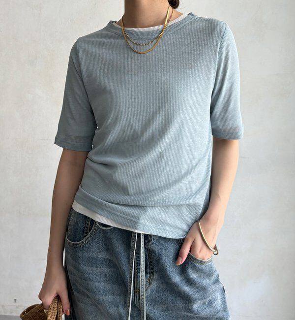  「【WEB限定】2枚setシアーテレコTEE」|Tシャツ・カットソー|