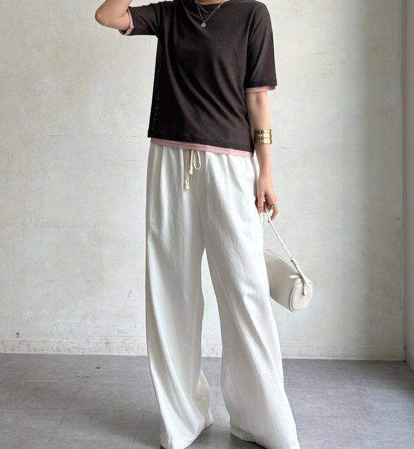  「【WEB限定】2枚setシアーテレコTEE」|Tシャツ・カットソー|