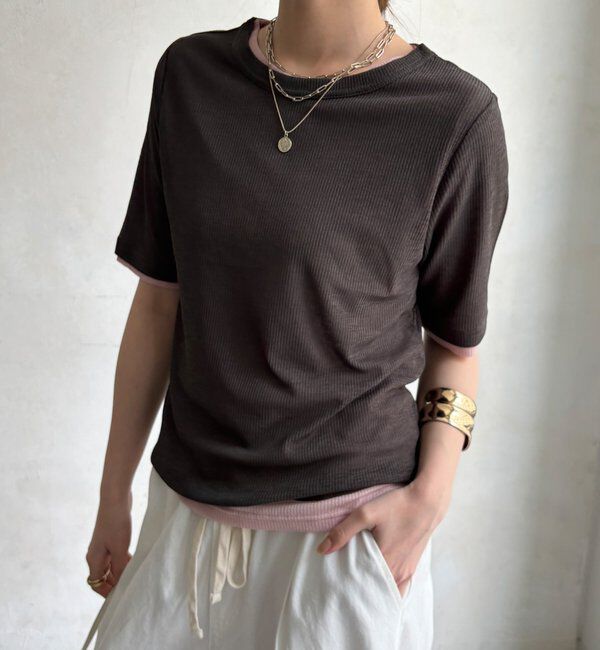  「【WEB限定】2枚setシアーテレコTEE」|Tシャツ・カットソー|