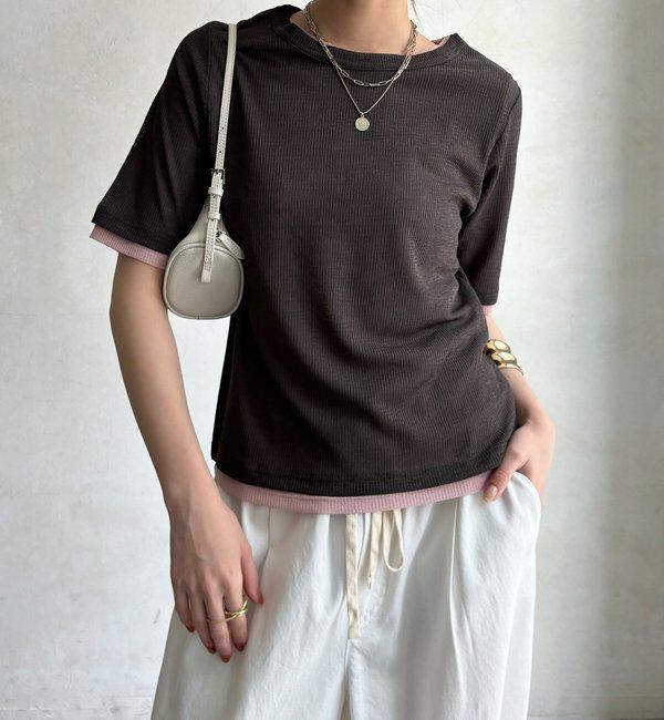  「【WEB限定】2枚setシアーテレコTEE」|Tシャツ・カットソー|