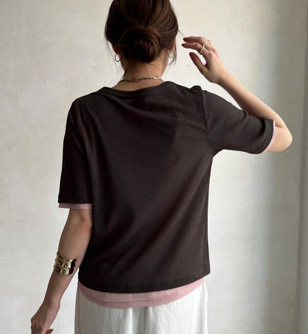  「【WEB限定】2枚setシアーテレコTEE」|Tシャツ・カットソー|
