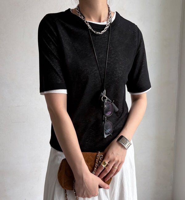  「【WEB限定】2枚setシアーテレコTEE」|Tシャツ・カットソー|