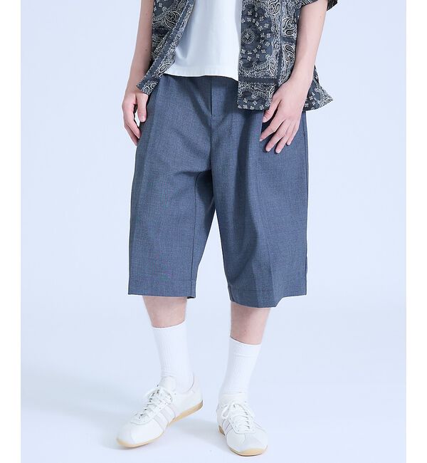 ABAHOUSE「TRシャンブレー ワイドショートパンツ / クロップドスラックス【予約】」|その他|