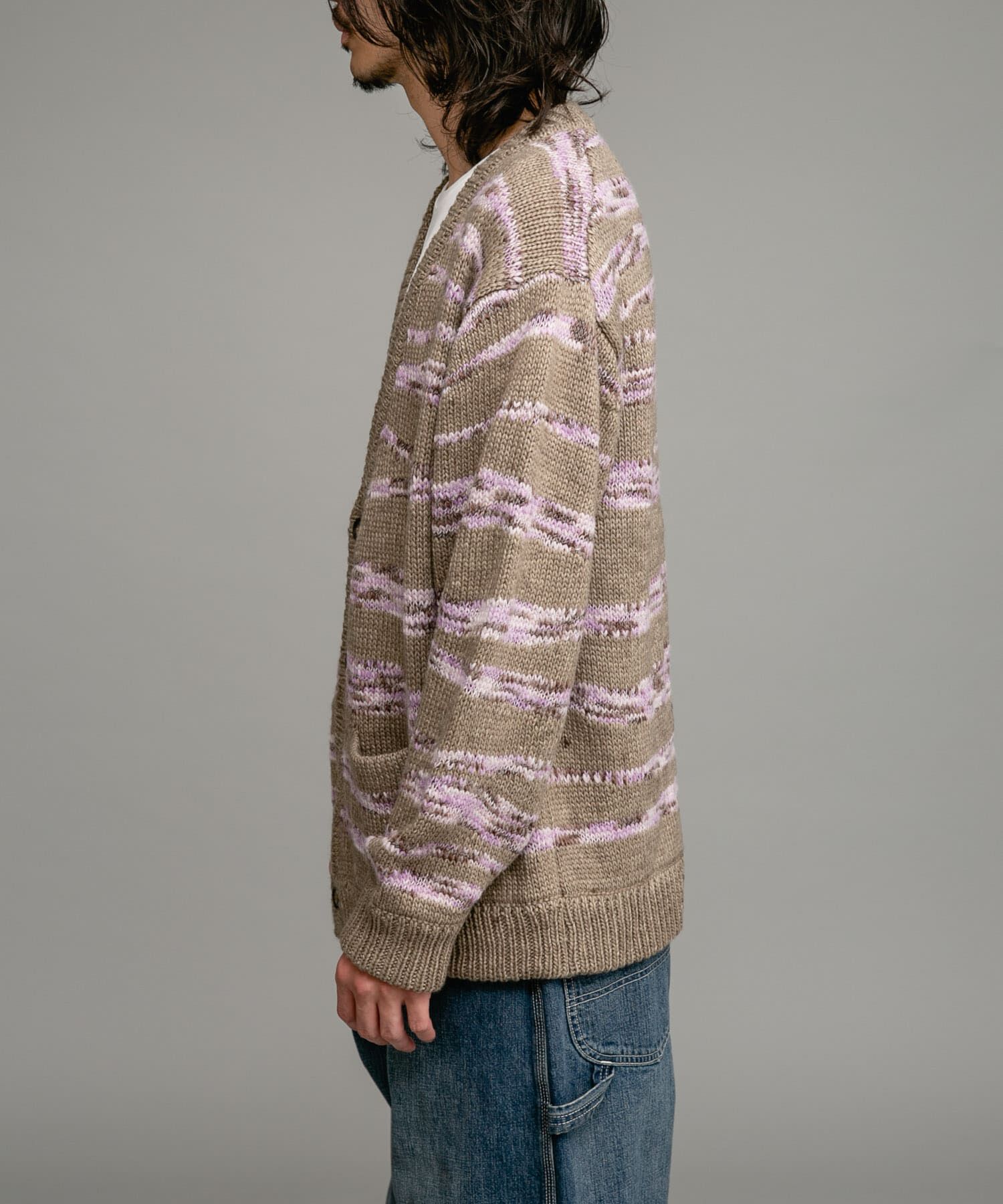 Sonny Label 「ウール混スペースダイニットカーディガン」|カーディガン|