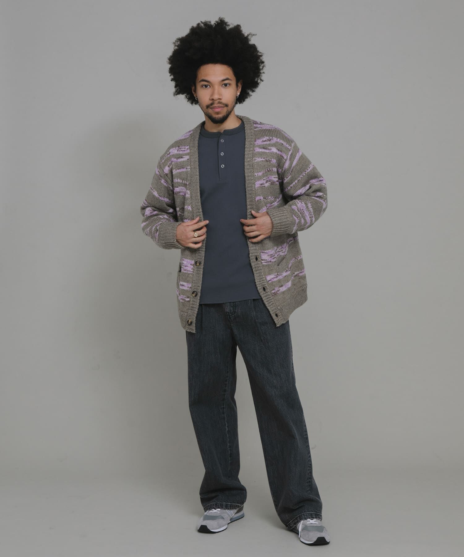 Sonny Label 「ウール混スペースダイニットカーディガン」|カーディガン|