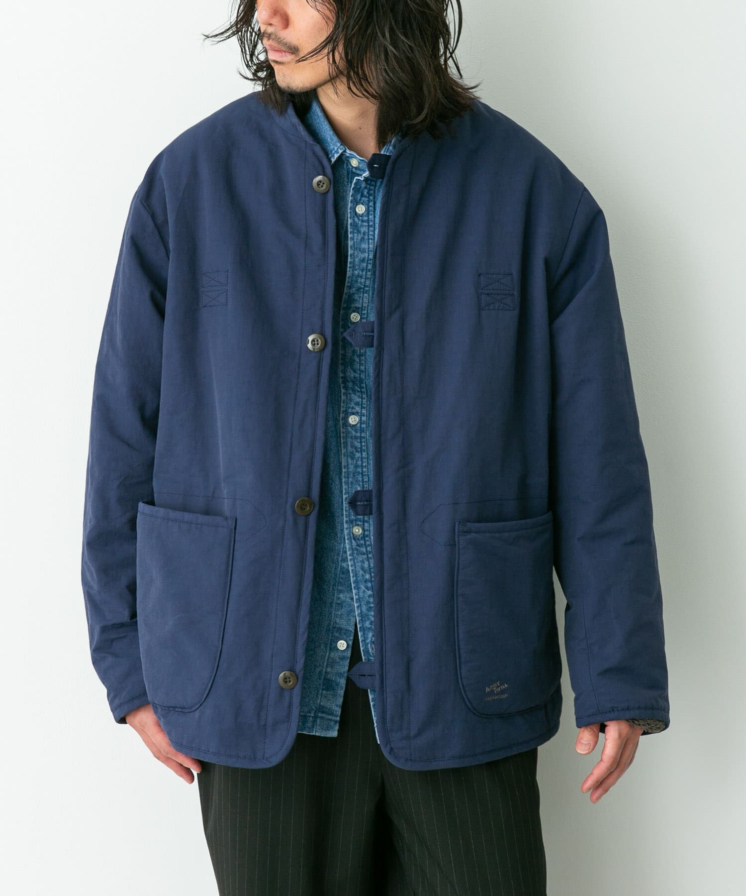 Sonny Label 「『別注』ARMY TWILL&times;Sonny Label　Reversible Jacket」|ノーカラーコート|