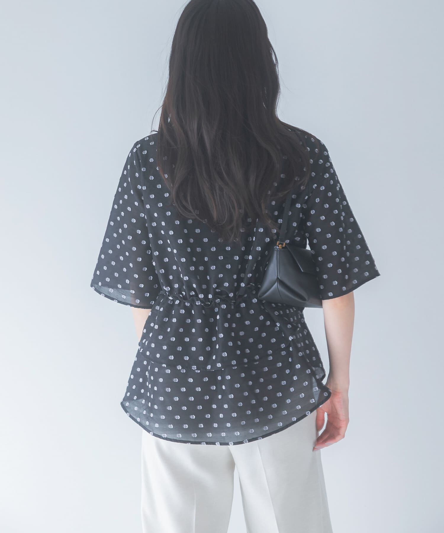 URBAN RESEARCH ROSSO「『WEB限定』ジャガードペプラムブラウス」|シャツ・ブラウス|