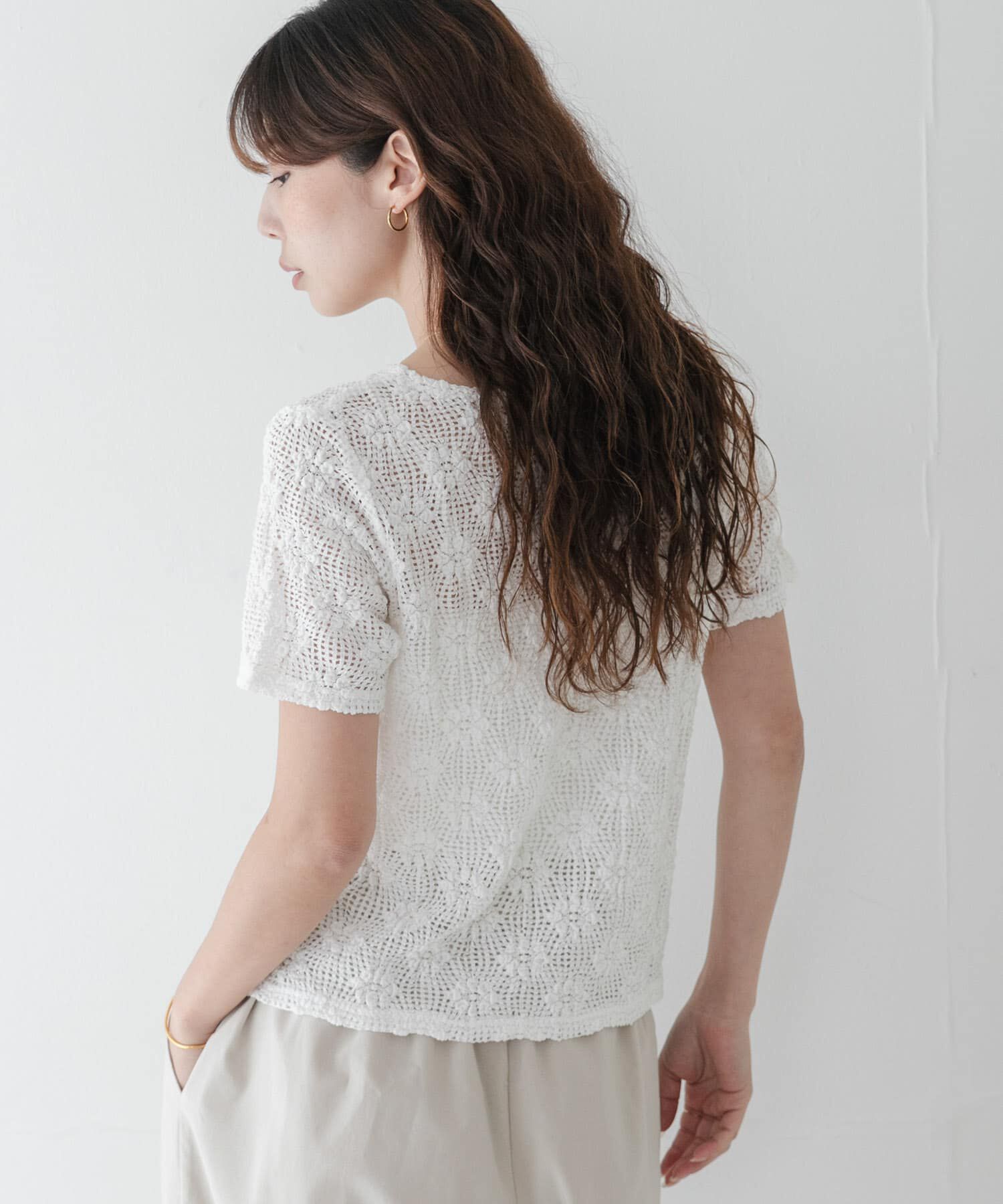 Sonny Label 「ベーシックレースTシャツ」|Tシャツ・カットソー|