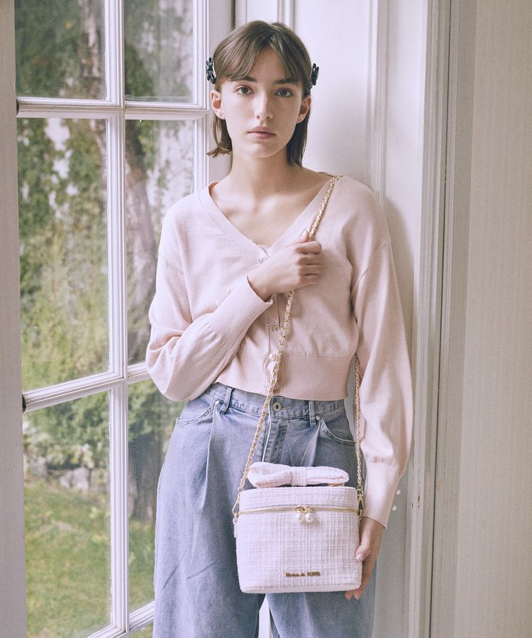 Maison de FLEUR「【2Way】ツイードキューブショルダーバッグ」|ハンドバッグ|