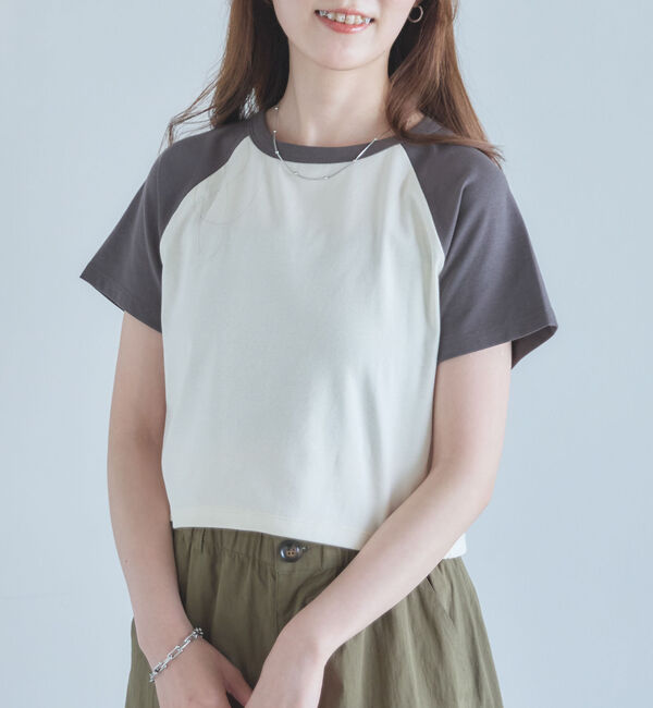 archives「ラグランバイカラーチビＴＥＥ」|Tシャツ・カットソー|IVORY