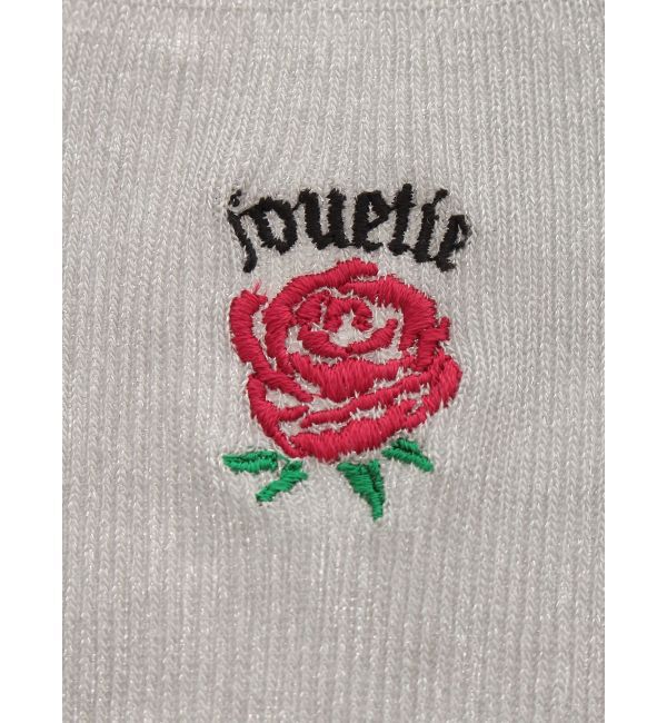 jouetie「【jouetie&times;靴下屋】刺繍ラメリブハイソックス」|ソックス|