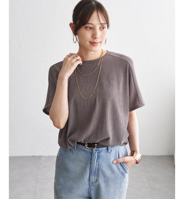 ikka「ジャガードドルマン裾タックプルオーバー」|その他|