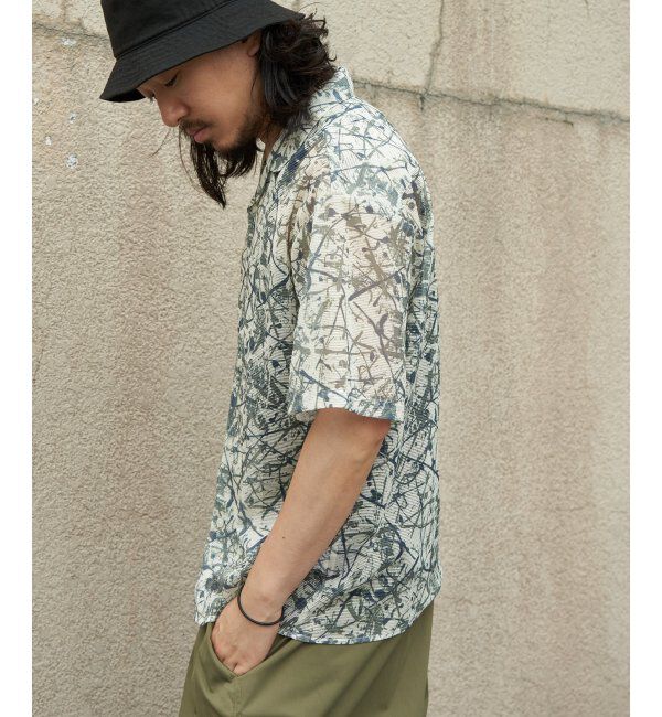 VENCE share style「メッシュ総柄半袖シャツ」|シャツ・ブラウス|