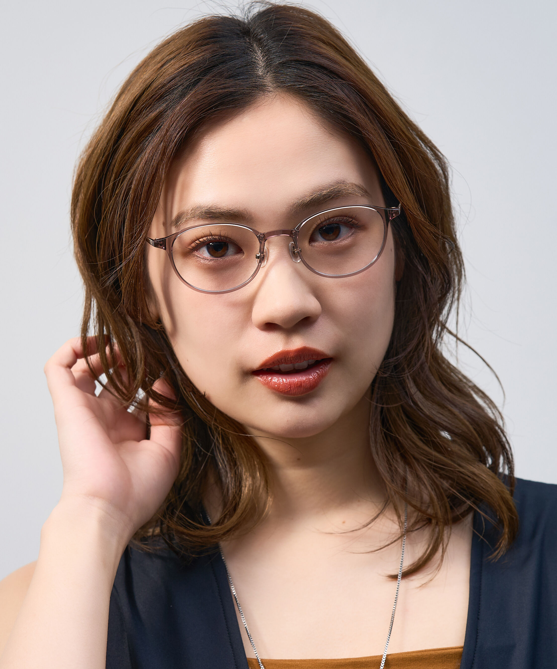  「ボストン型 軽量 メガネ｜ 軽量素材&times;チタン 大人可愛いメガネフレーム レンズ交換券付き」|メガネ|