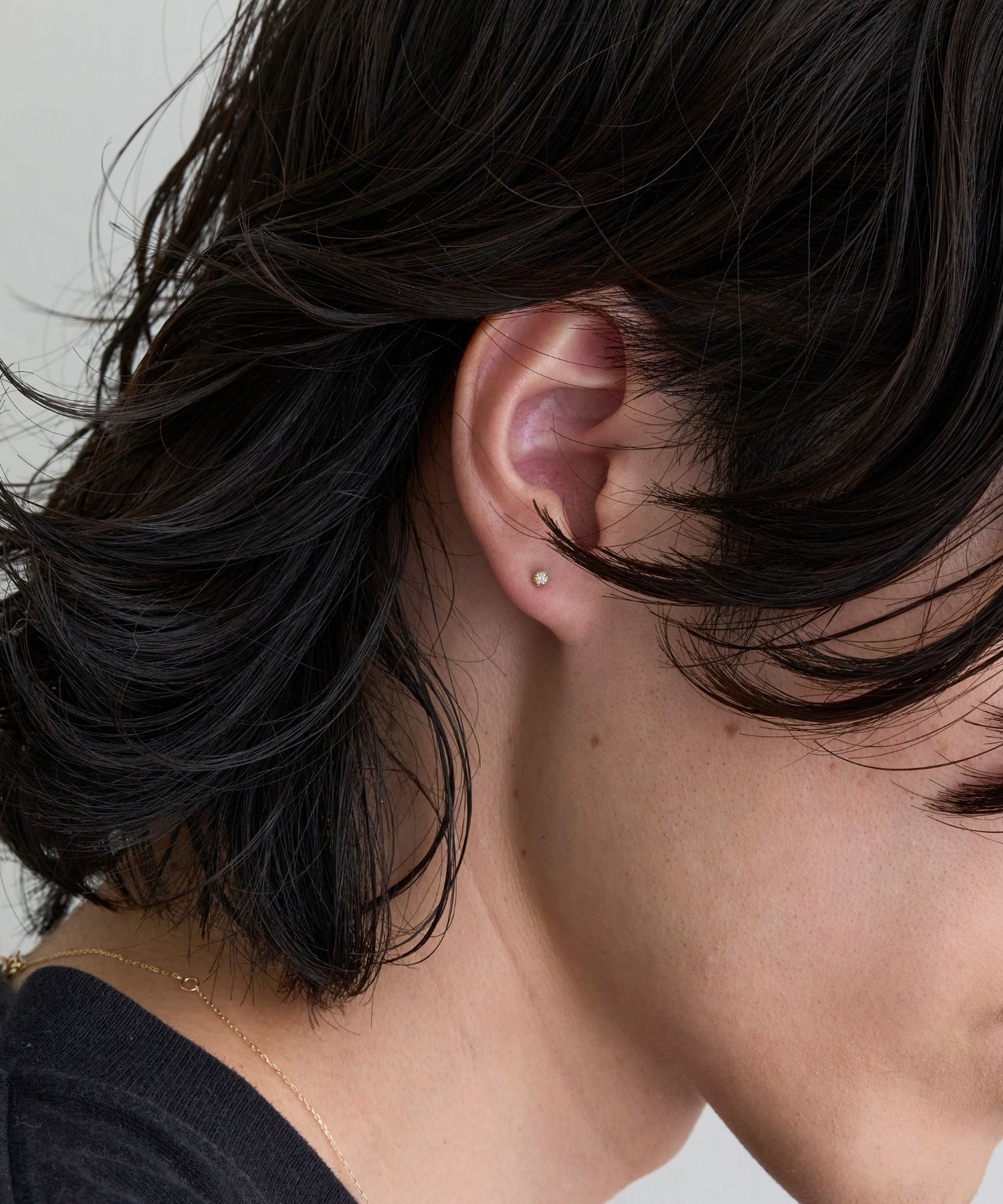 JUPITER「【K18】ベーシックダイヤモンドピアス/金属アレルギー対応」|ピアス|
